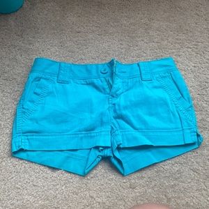 Blue shorts, size 3